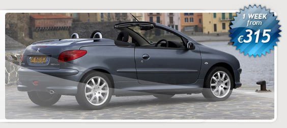 peugeot 206 cabriolet offer crete car rent