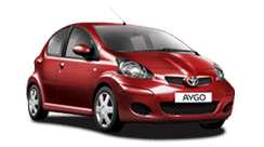 Toyota Aygo at Rental Center Crete