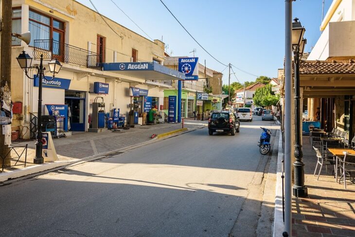a Petrol Station in Crete