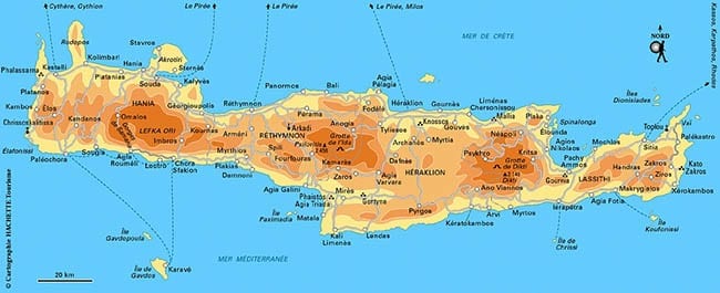 Map of Crete
