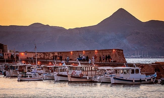 Heraklion Port Sunsetting