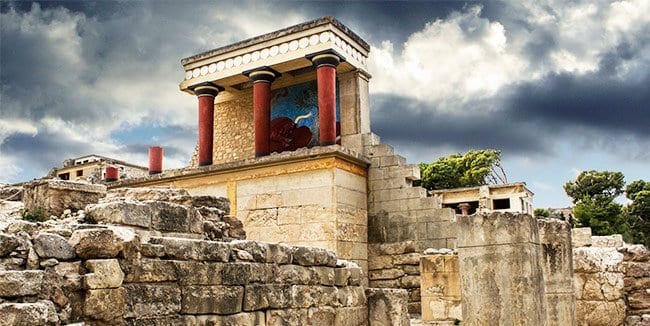 Het Paleis van Knossos is het belangrijkste deel van de geschiedenis van Heraklion