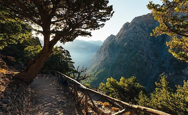 Pfad in der Samaria-Schlucht