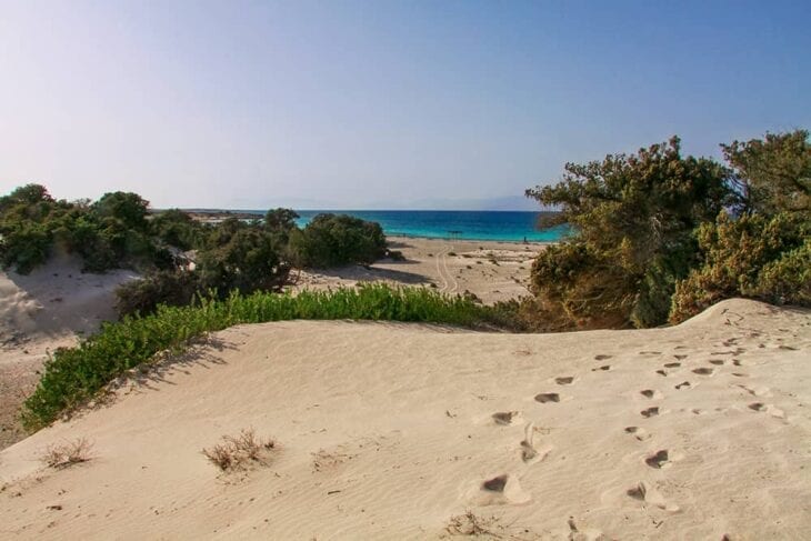 Strand van het eiland Chrissi