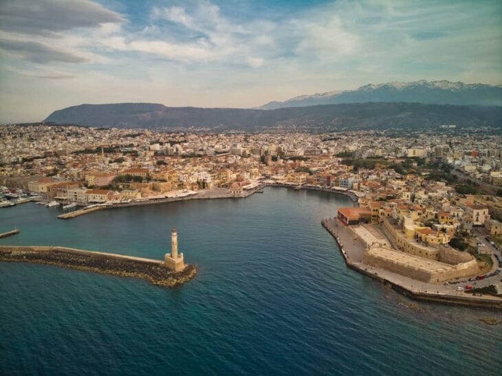 Veduta aerea di Chania