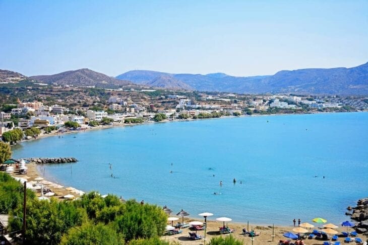 Makrigialos Kreta - Blick auf den Strand