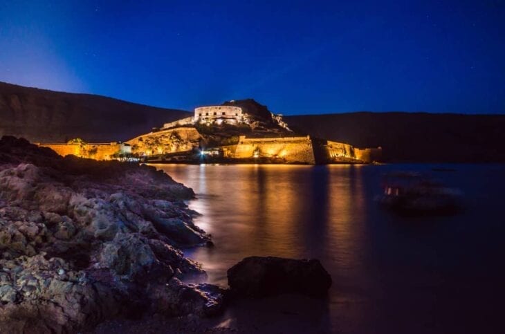 Spinalonga at night