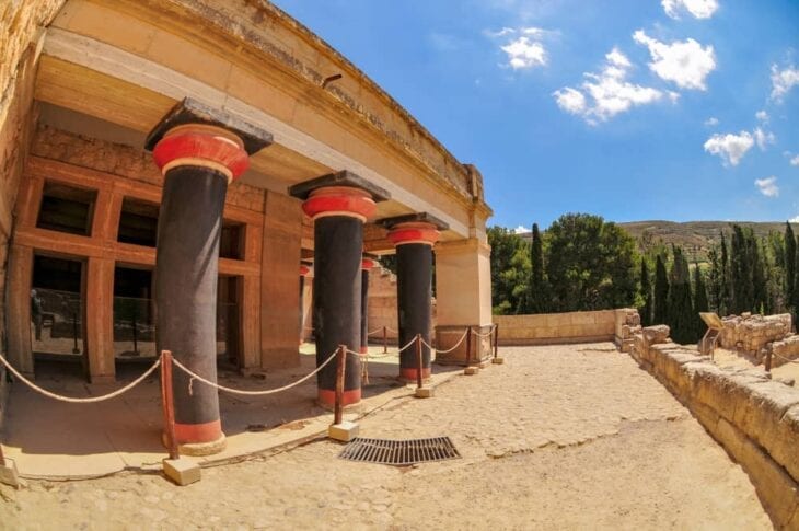 Overblijfselen van het Paleis van Knossos op Kreta