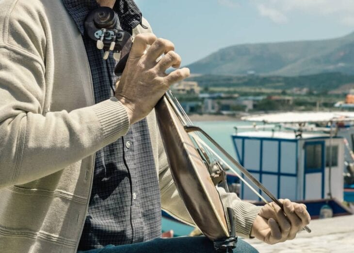 Cretan playing the lyra