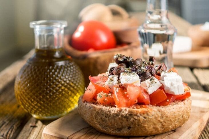 Cretan Diet food with oil
