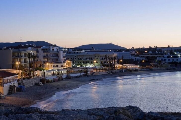 Port if Chersonissos at twilight