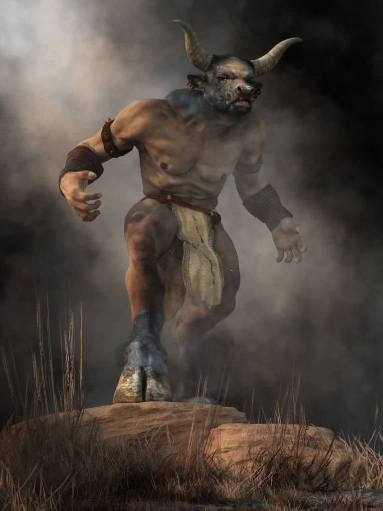 Minotaur Gresk Mytologi Theseus Vs Minotaur