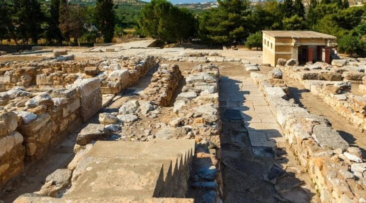 Minotaurus-doolhof in het paleis van Knossos