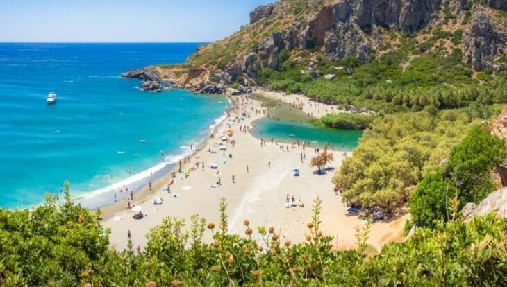 Panorama von Preveli Beach