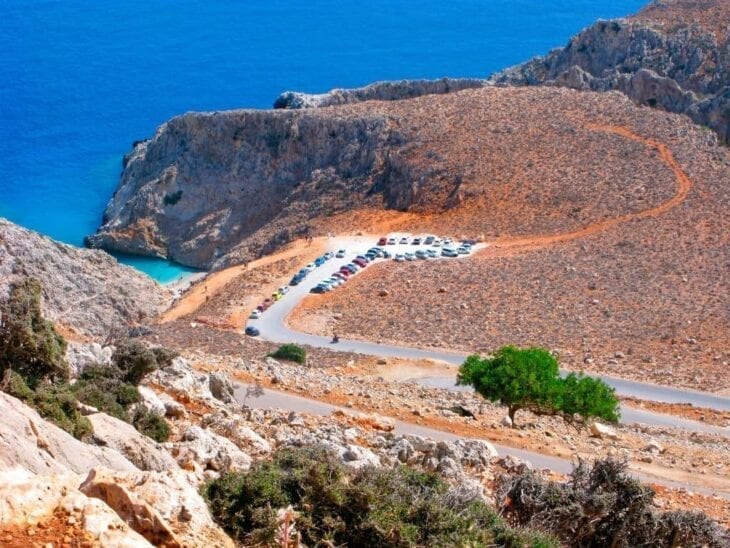 Bovenaanzicht van Seitan Limani Beach