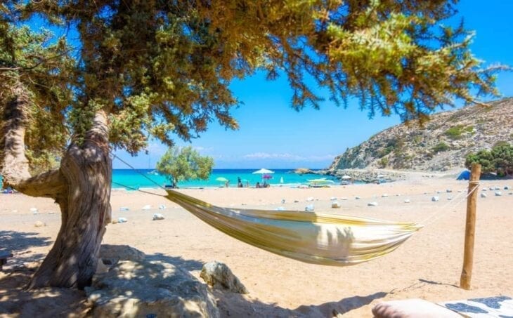 Het strand van Sarakiniko op het eiland Gavdos