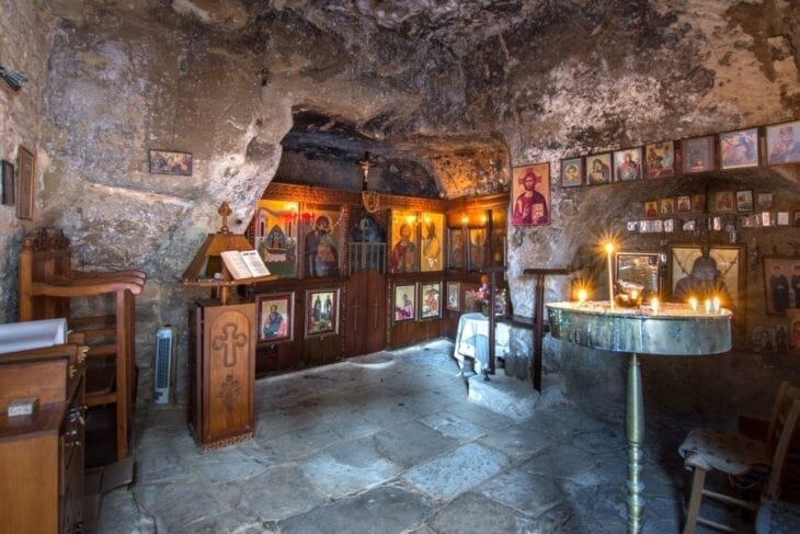 Die Panagia-Kirche in einer Höhle in Matala