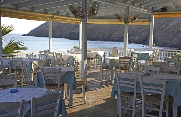 Restaurant mit Meerblick in Panormo