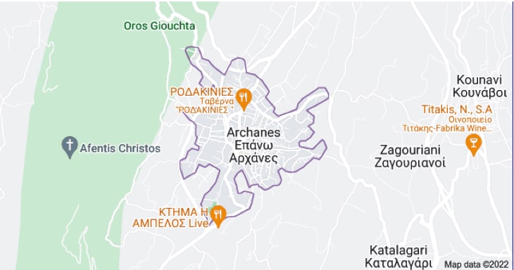 Archanes village map