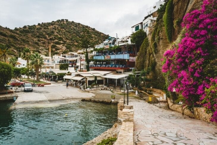 Gezicht op het dorp Agia Galini op Kreta