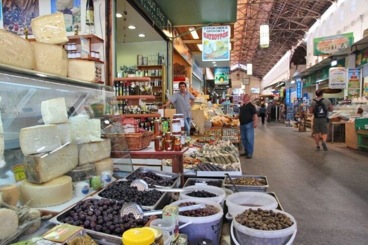 Traditionele gesloten markt van Chania