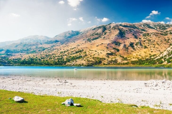 Het meer van Kournas op Kreta