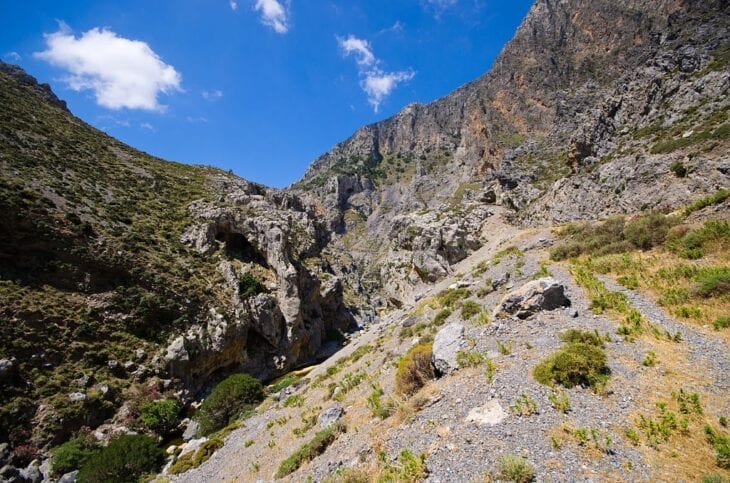 Kourtaliotiko Kloof op Kreta Eiland