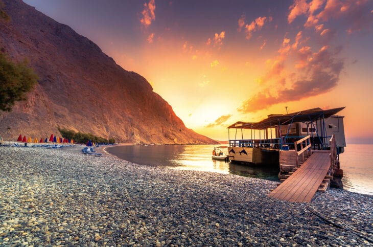 Glyka Nera Strand oder Süßwasserstrand