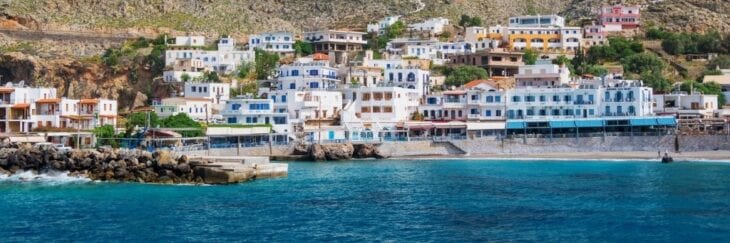 Panorama van Sfakia Dorp