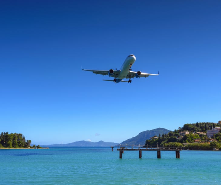 Landung eines griechischen Flugzeugs