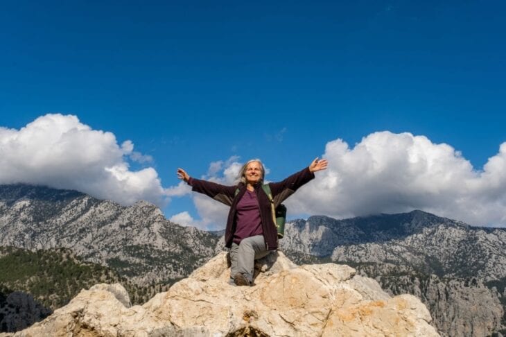 Senior Woman hiking