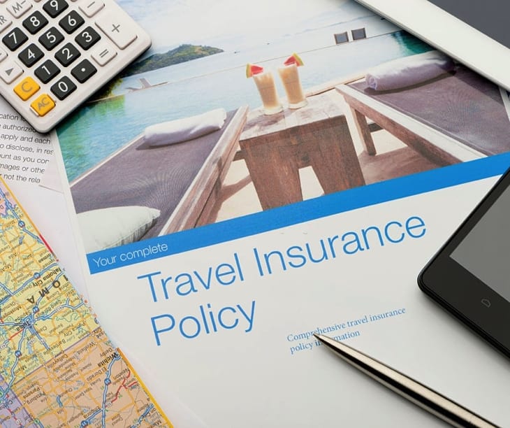 Travel Insurance Paperwork in Car rental