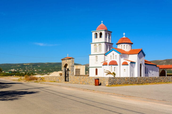 Weiße Kirche in Kissamos Kreta Crete