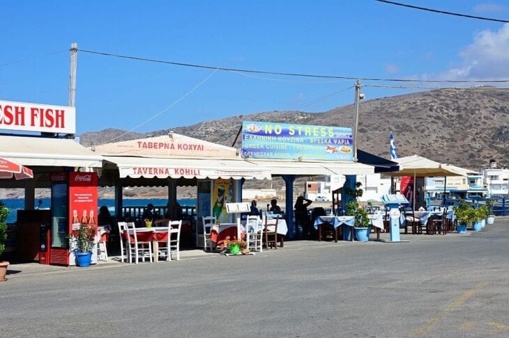 Restaurants am Meer in Milatos