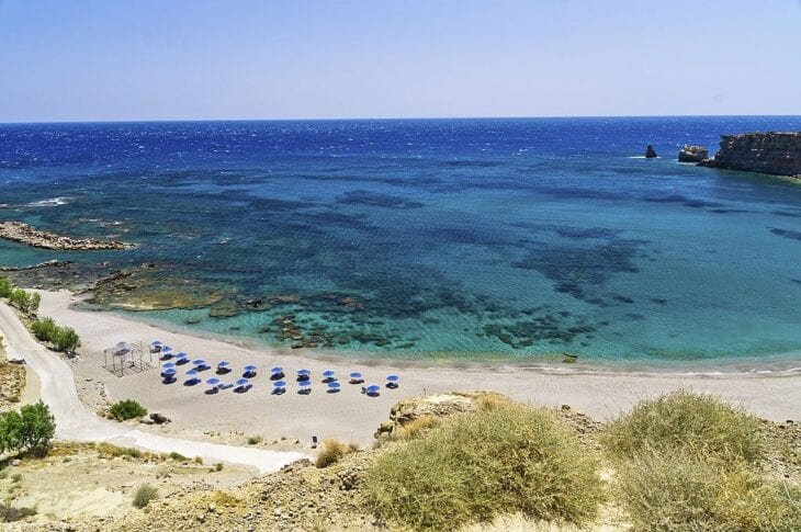 Triopetra drei Felsen Strand