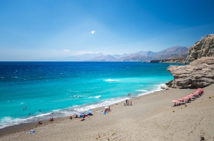 Strand von Agios Pavlos auf der Insel Kreta Griechenland