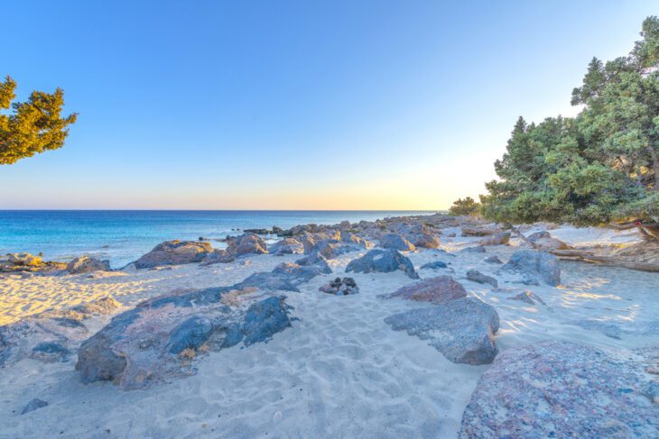 Sonnenuntergang am Strand von Kedrodasos