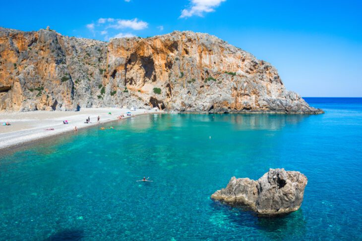 Pláž Agiofarago, ostrov Kréta
