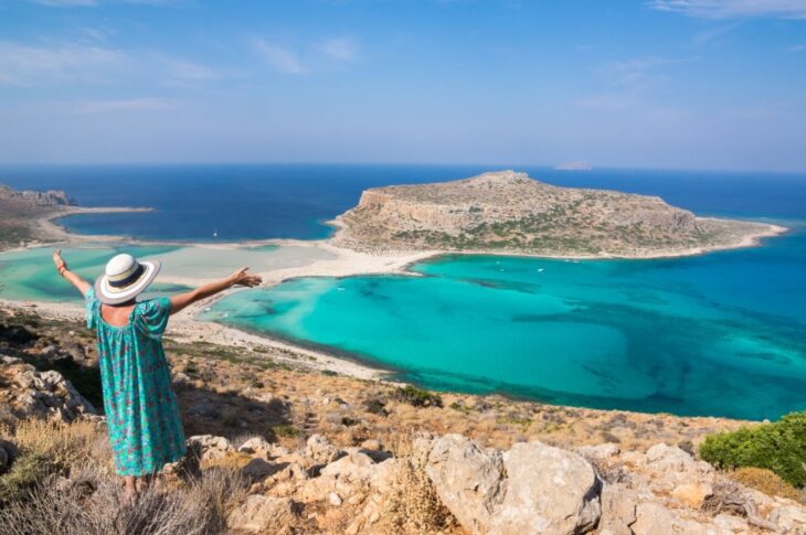 Alleinreisender in Balos Kreta