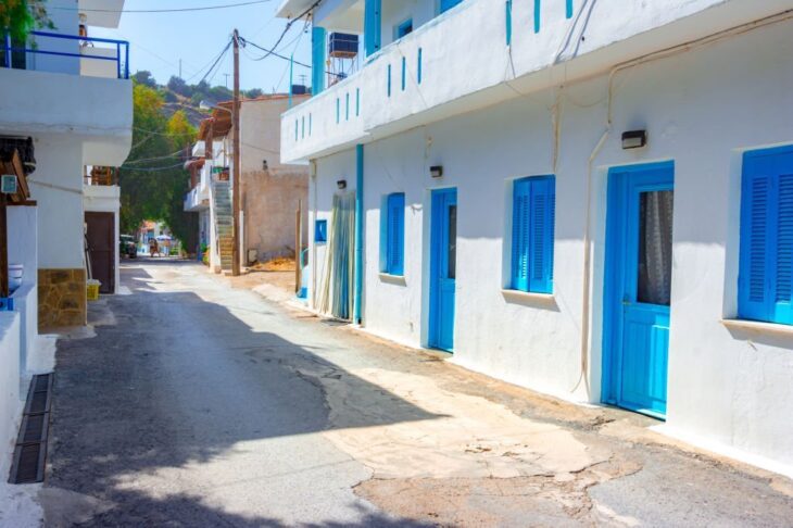 Strade nel Villaggio di Tertsa a Creta