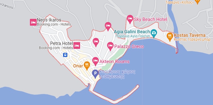 Mappa del campeggio Agia Galini