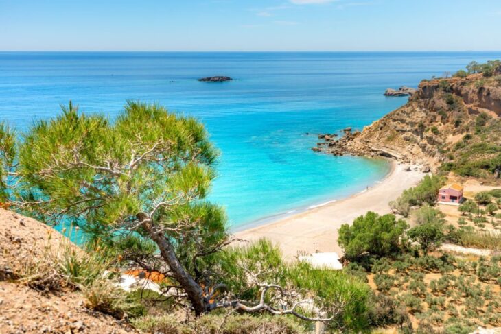The sandy beach in Ierapetra