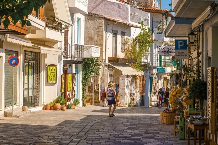The town of Kritsa in Crete