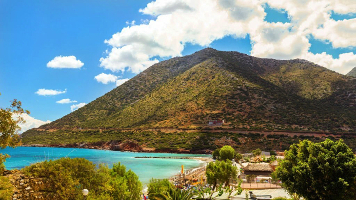 Livadi beach with mountain views