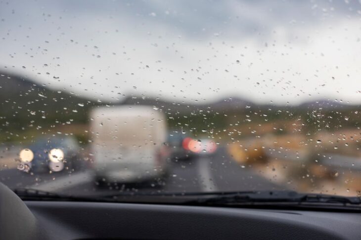 Rainy day in Crete Roads