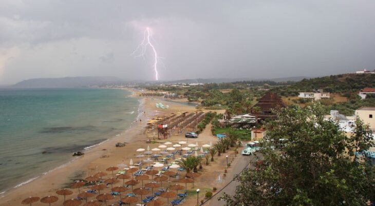 Gewitter am Strand von Georgioupolis