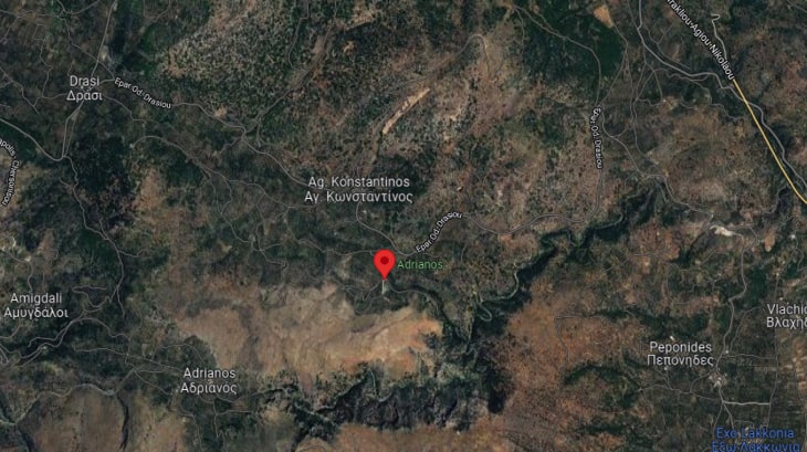Adrianos Gorge Map
