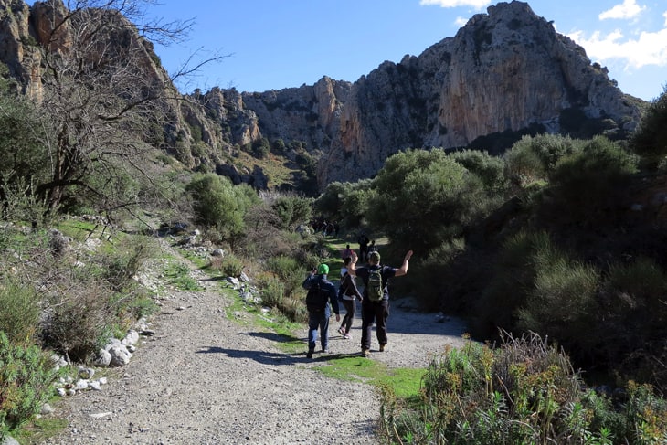 Hiking at Adrianos Gorge