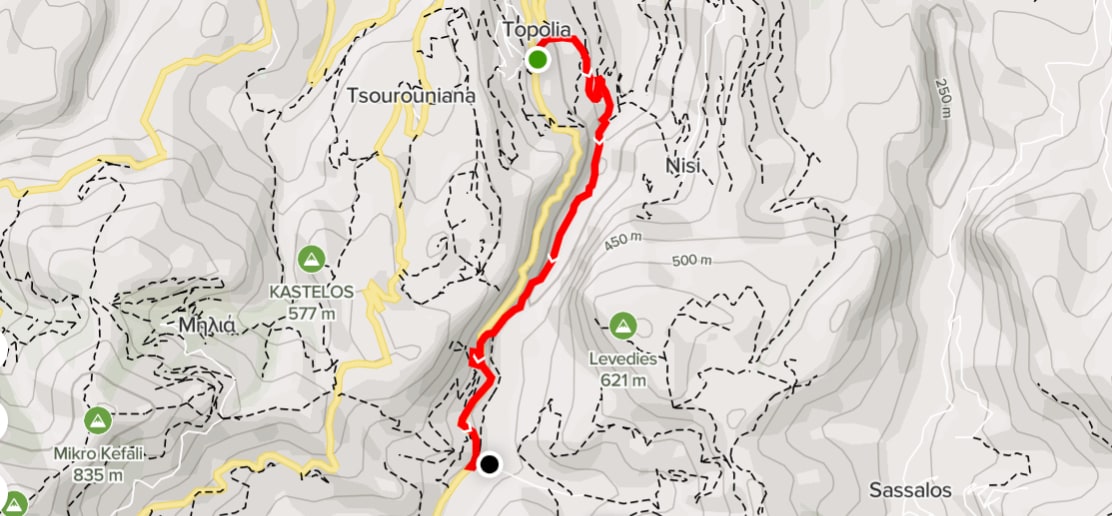 Topolia Gorge Map