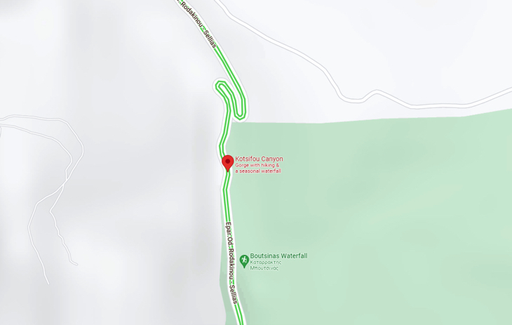 Kotsifos Gorge Map